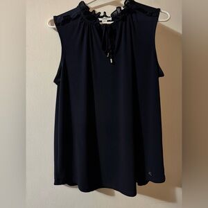 Calvin Klein Navy Sleeveless Blouse